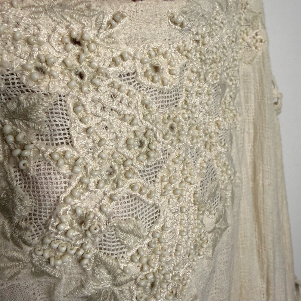 Love Sam Aurora Maxi Dress In Ivory Beaded Embroidery Boho NWT Size Small $355 - Picture 6 of 14